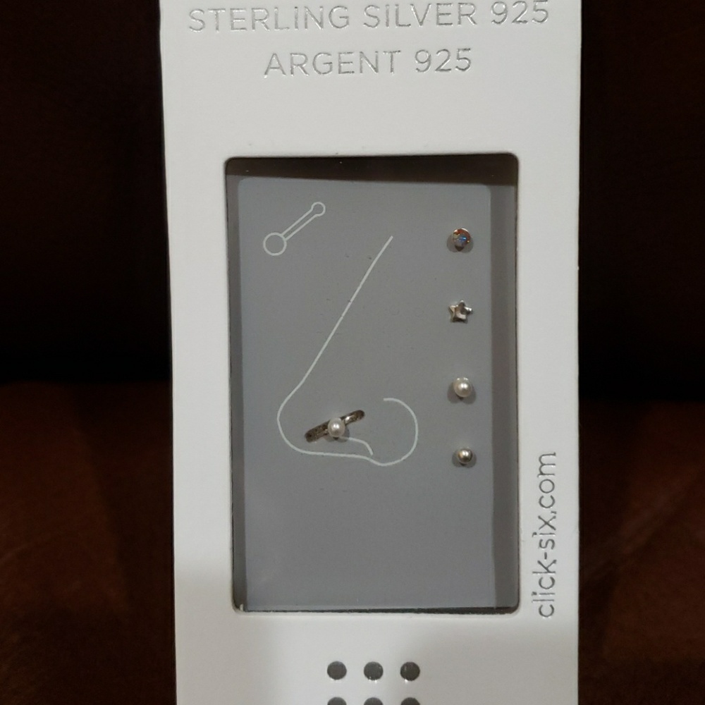Nose Ring Stud Sterling Silver  .925